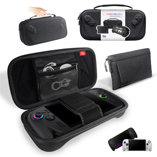 JYS-X158 For Asus ROG Xbox Ally X (2025) / Ally (2025) Handheld Console Storage Bag Waterproof Shockproof Protective Case with Detachable Accessory Pouch - 1