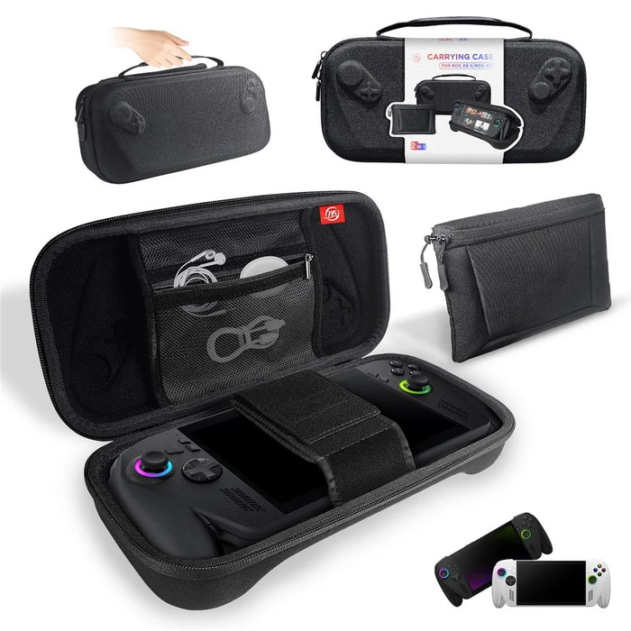 JYS-X158 For Asus ROG Xbox Ally X (2025) / Ally (2025) Handheld Console Storage Bag Waterproof Shockproof Protective Case with Detachable Accessory Pouch - 1