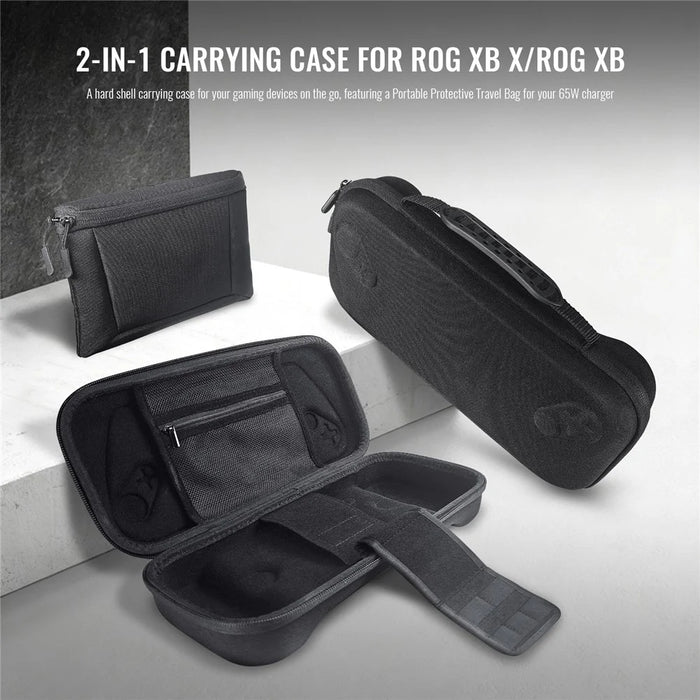 JYS-X158 For Asus ROG Xbox Ally X (2025) / Ally (2025) Handheld Console Storage Bag Waterproof Shockproof Protective Case with Detachable Accessory Pouch - 6