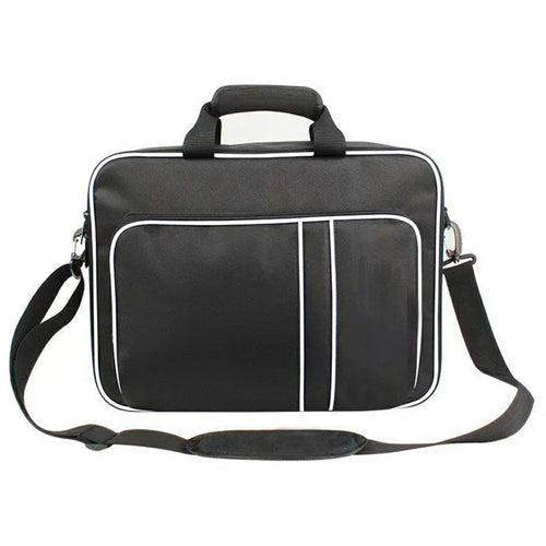 For Sony PlayStation 5 Carrying Case Game Console Portable Storage Bag Handheld Shoulder Strap Gaming Accessories Organizer - White Edge - 1