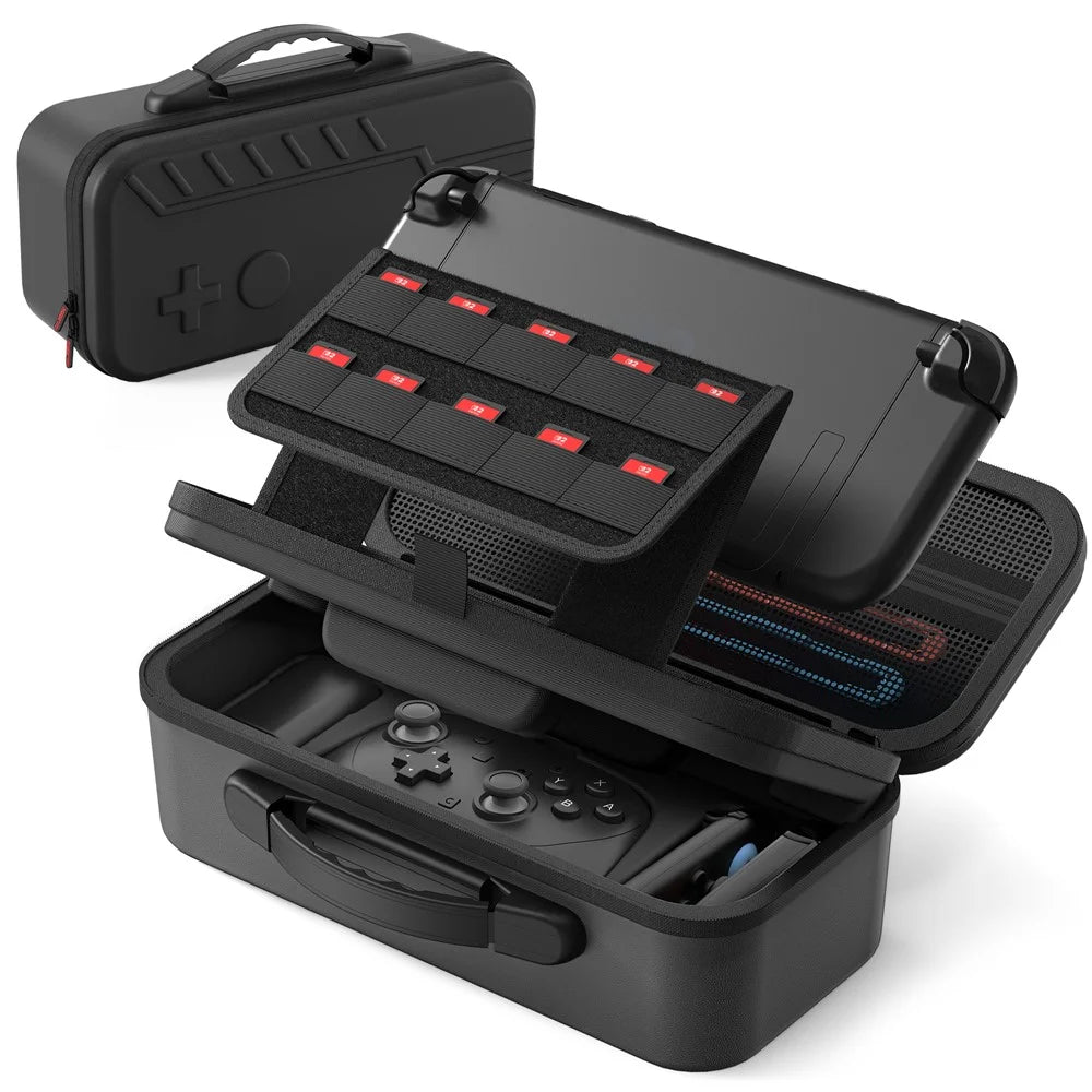 STARTRC GAMES For Nintendo Switch 2 Console / Switch 2 Pro Controller Carrying Case Travel PU Storage Bag - 1