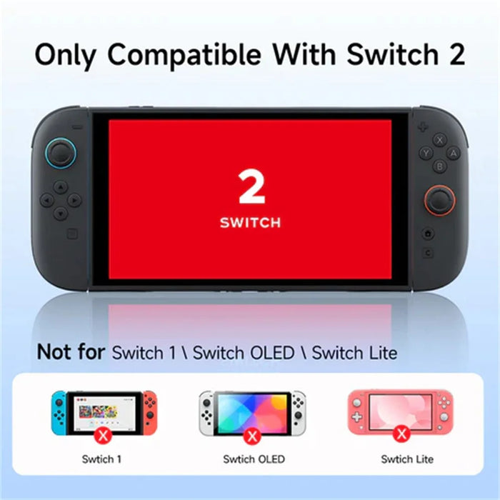 EASYSMX A04 4 in 1 For Nintendo Switch 2 Game Console Carrying Bag Screen Protector Joy-Con Cover Joystick Cap Set - 4