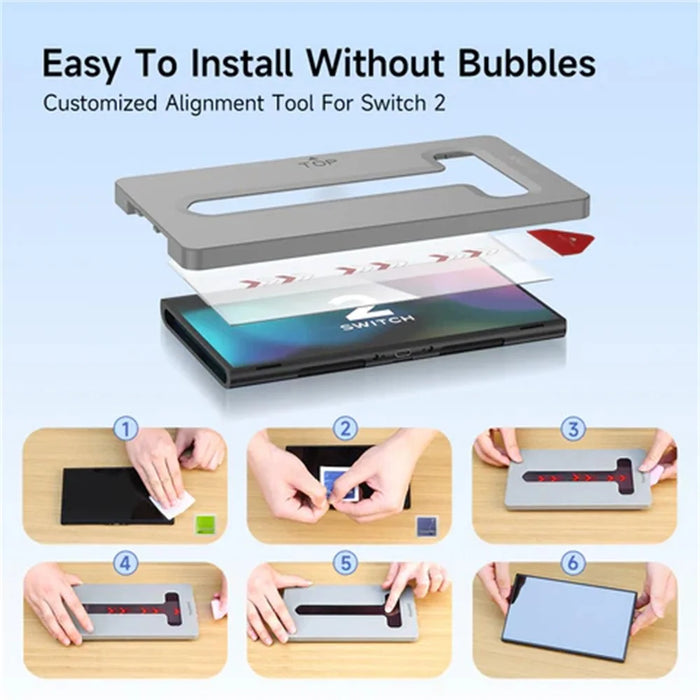 EASYSMX A04 4 in 1 For Nintendo Switch 2 Game Console Carrying Bag Screen Protector Joy-Con Cover Joystick Cap Set - 5