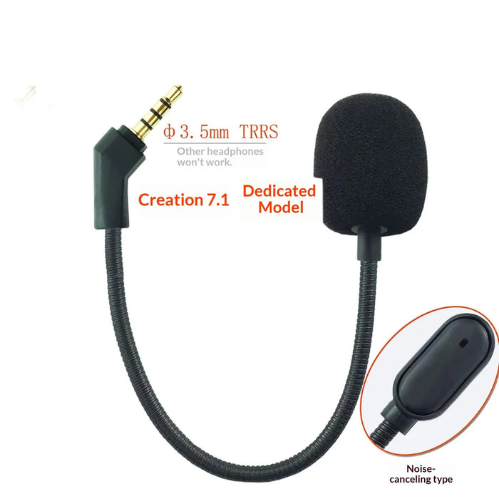 Replacement Noise-Canceling Boom Microphone for ASUS ROG Theta 7.1 Gaming Headset Detachable Mic Arm Accessory - Black - 4