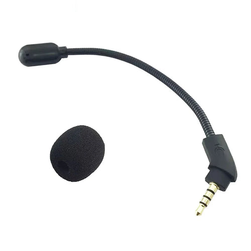 Replacement Microphone for HyperX Cloud Alpha S Gaming Headset Noise Cancelling 3.5mm Boom Flexible Mic - Black - 1