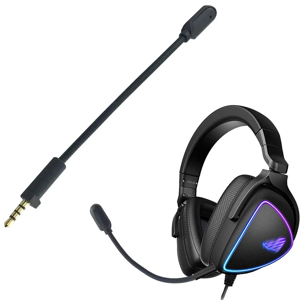 M25 Noise Cancelling Microphone for ASUS ROG Theta 7.1 Gaming Headset Detachable Boom Mic Headphones Accessories - Black - 3