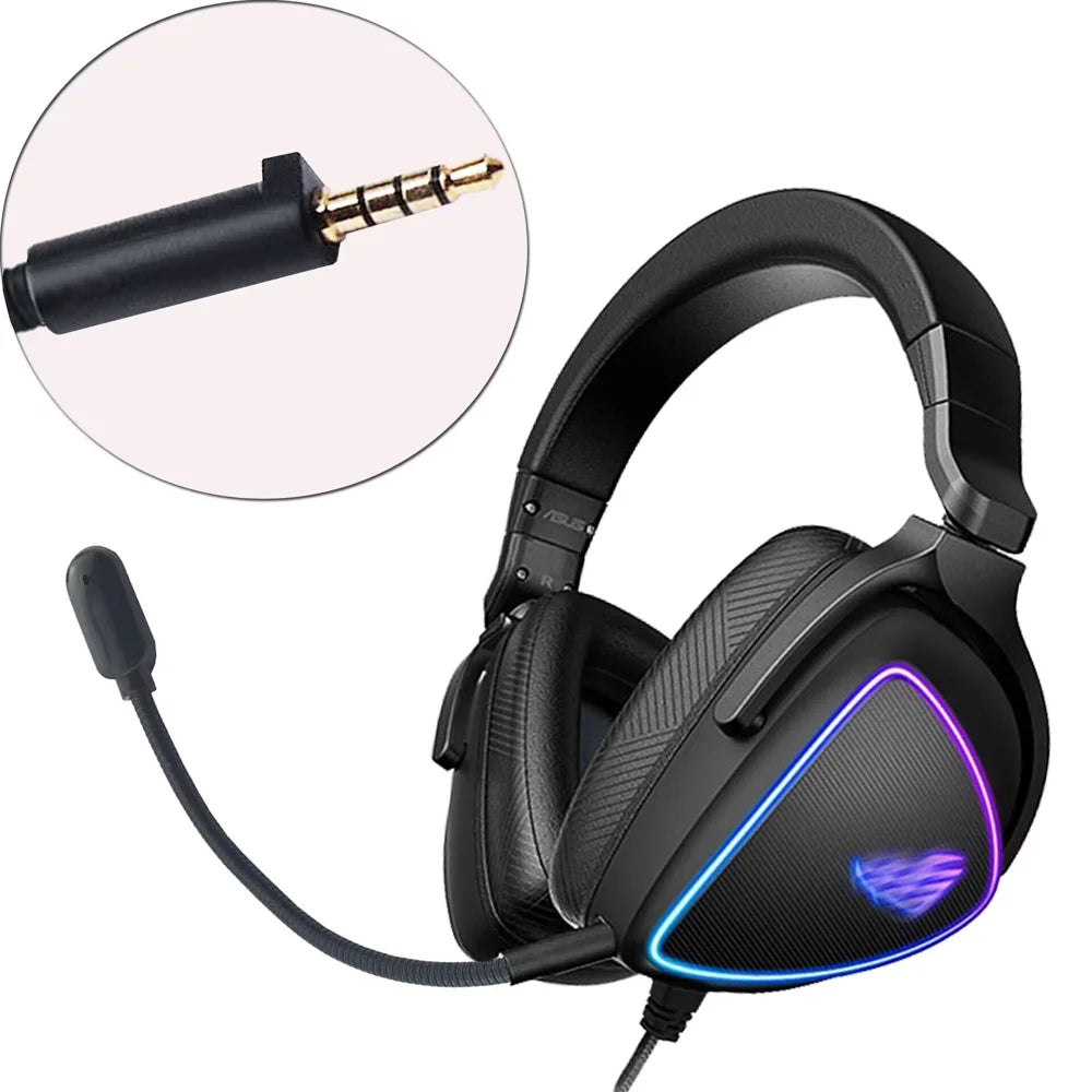 M25 Noise Cancelling Microphone for ASUS ROG Theta 7.1 Gaming Headset Detachable Boom Mic Headphones Accessories - Black - 4