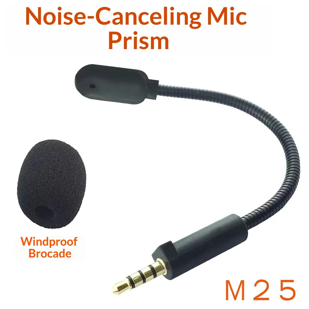 M25 Noise Cancelling Microphone for ASUS ROG Theta 7.1 Gaming Headset Detachable Boom Mic Headphones Accessories - Black - 6