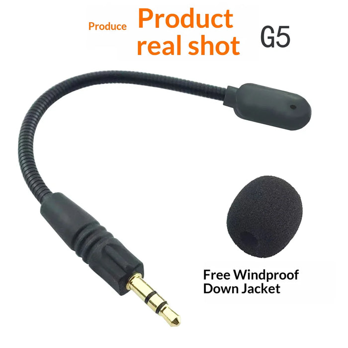For Edifier HECATE G5 Gaming Headset Detachable Microphone 3.5mm Jack Noise Cancelling Boom Mic - Black - 5
