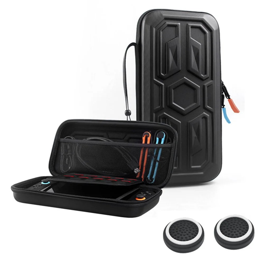 Portable Carrying Case for Nintendo Switch 2 EVA Hard Shell Protective Storage Bag with 2Pcs Joystick Caps - 1