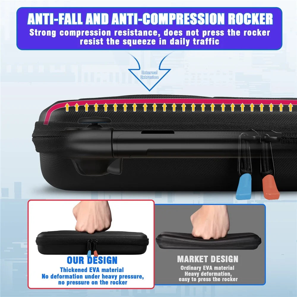 Portable Carrying Case for Nintendo Switch 2 EVA Hard Shell Protective Storage Bag with 2Pcs Joystick Caps - 3