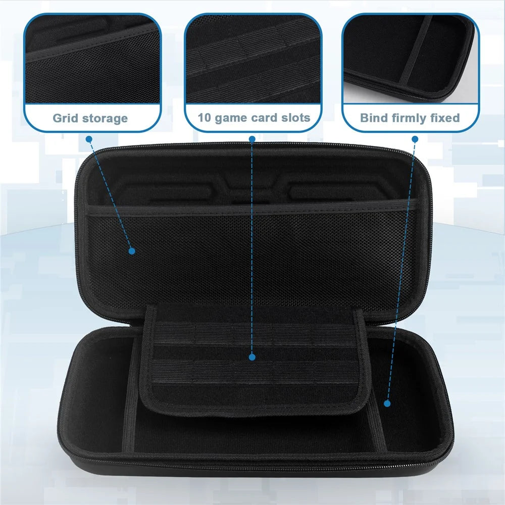 Portable Carrying Case for Nintendo Switch 2 EVA Hard Shell Protective Storage Bag with 2Pcs Joystick Caps - 4