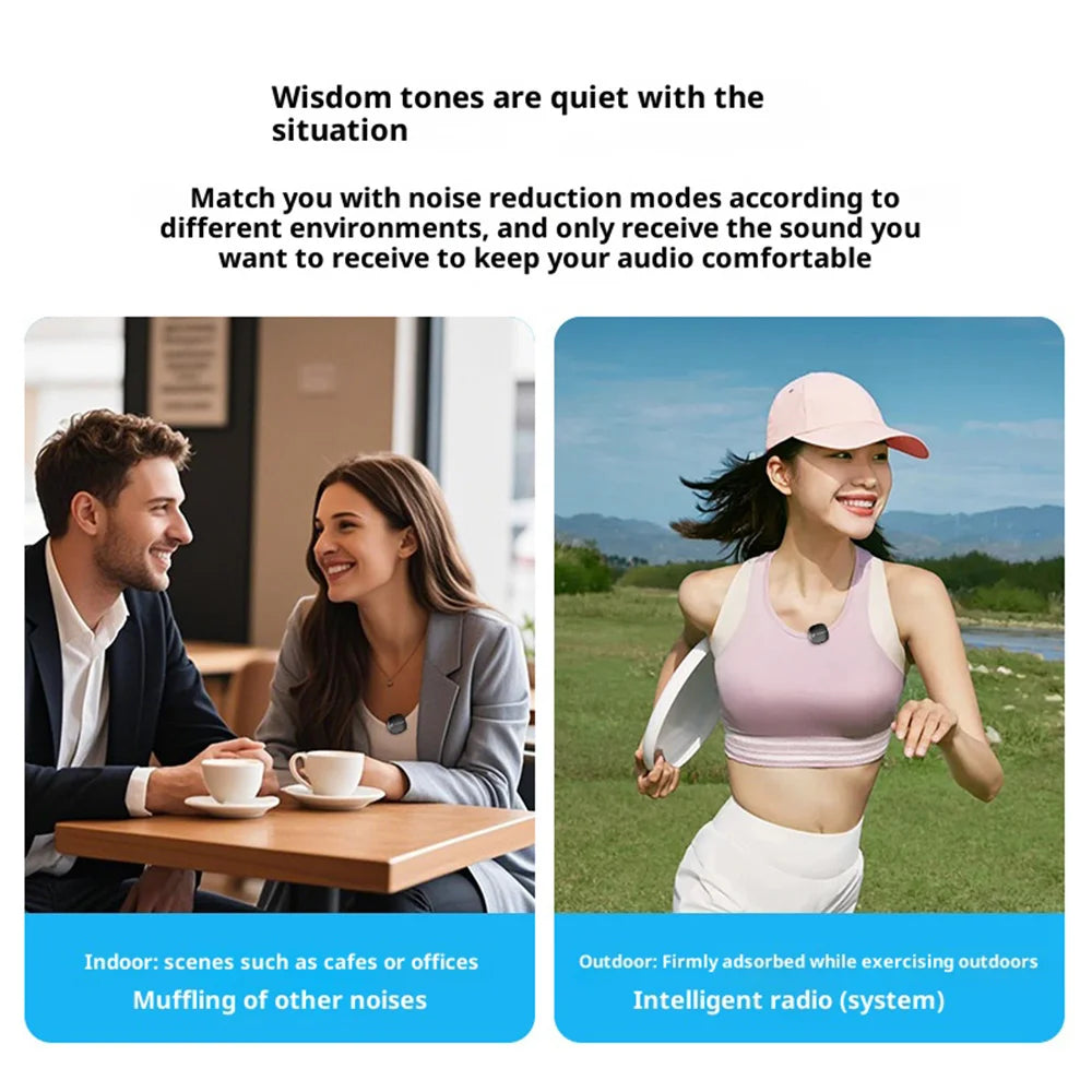 FUNSNAP A12 Wireless Lavalier Microphone Noise Cancelling Clip-on Mic for Video Recording Live Streaming, 2 Transmitters + 1 Receiver - USB-C Plug - 3