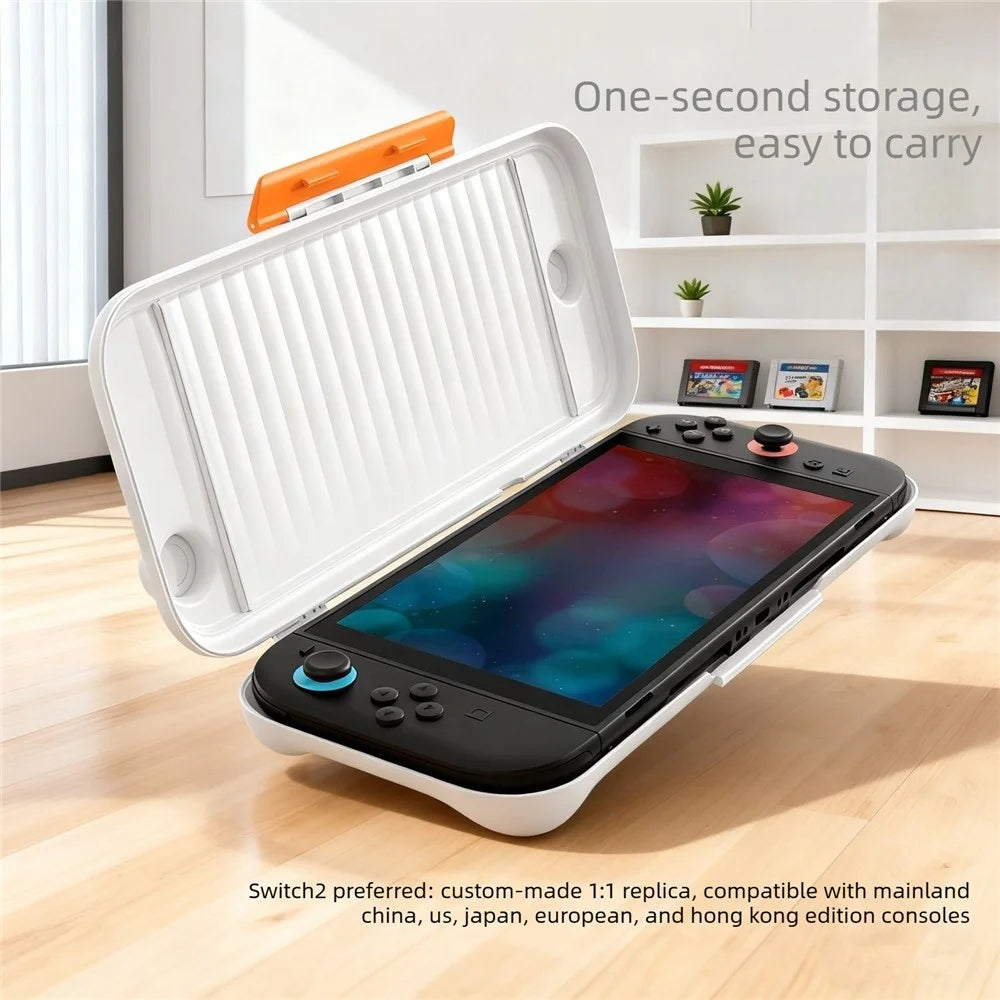 For Nintendo Switch 2 Game Console Hard Shell Case Translucent Matte PC Protective Storage Cover - White - 2