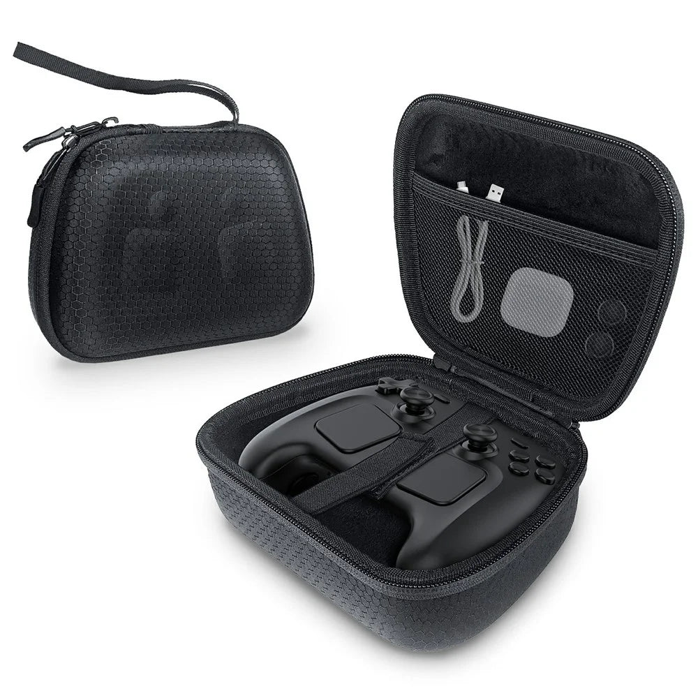 JYS SDM009 Controller Carrying Case for Steam Controller  /  Switch Pro  /  Switch 2 Pro  /  PS5  /  PS4  /  Xbox Hard EVA Travel Storage Bag - Black - 1