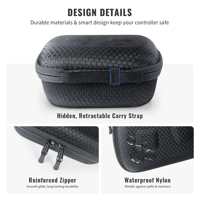 JYS SDM009 Controller Carrying Case for Steam Controller  /  Switch Pro  /  Switch 2 Pro  /  PS5  /  PS4  /  Xbox Hard EVA Travel Storage Bag - Black - 7