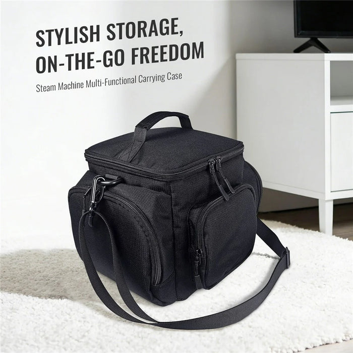 JYS SDM002 Multi-Functional Carrying Case for Steam Machine  /  Steam Deck Console Travel Storage Bag with Shoulder Strap Waterproof Protective Pouch - Black - 2