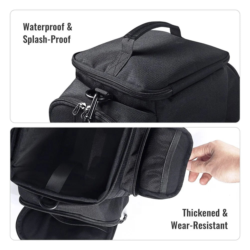 JYS SDM002 Multi-Functional Carrying Case for Steam Machine  /  Steam Deck Console Travel Storage Bag with Shoulder Strap Waterproof Protective Pouch - Black - 5