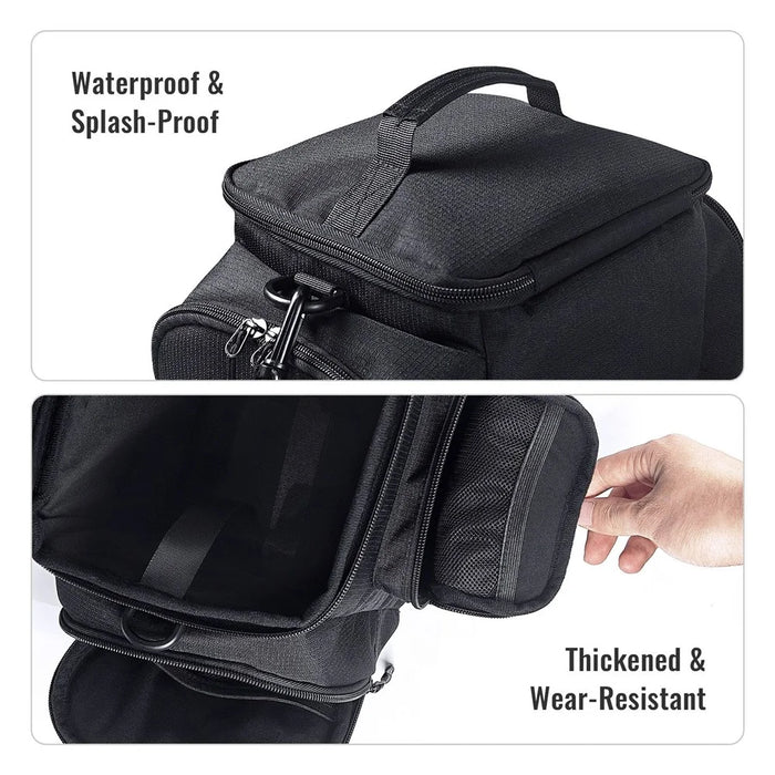 JYS SDM002 Multi-Functional Carrying Case for Steam Machine  /  Steam Deck Console Travel Storage Bag with Shoulder Strap Waterproof Protective Pouch - Black - 5