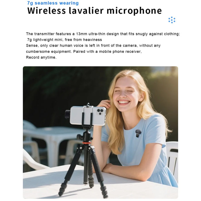 QY99 Wireless Lavalier Microphone with Charging Case AI Noise Reduction Type-C Lavalier Mic for Interview Live Stream (2 Microphones+1 Receiver) - 3