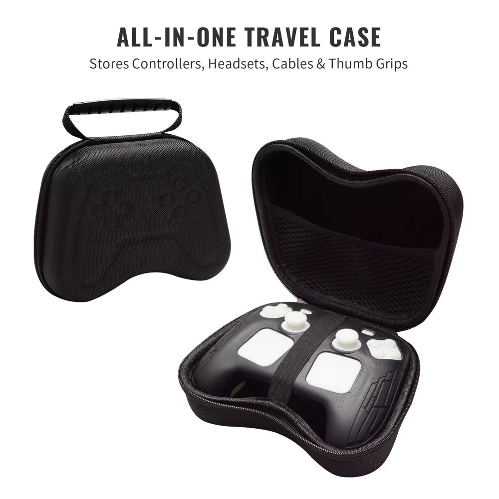 For Steam Controller (2nd generation) Storage Case Shockproof EVA Protective Carrying Pouch - Black - 7