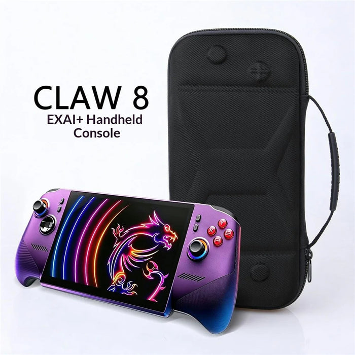 Carrying Case for MSI Claw 8 EX AI+ Gaming Console Portable EVA Hard Travel Bag with Mesh Pocket - Black - 2