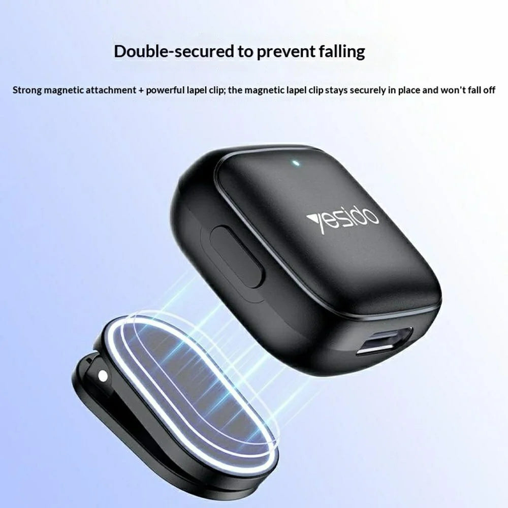 YESIDO KR27 Type-C Plug Dual Mode 2.4GHz Wireless Lavalier Microphone, 1 Transmitter + 1 Receiver - Black - 4