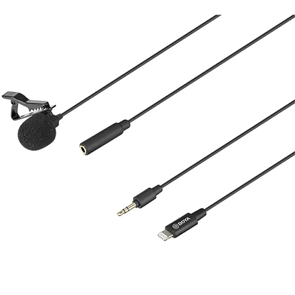 BOYA BY-M2 Lavalier Microphone Omnidirectional Condenser Mic with 3.5mm TRS Cable Detachable Single Head for iOS Smartphone - 2