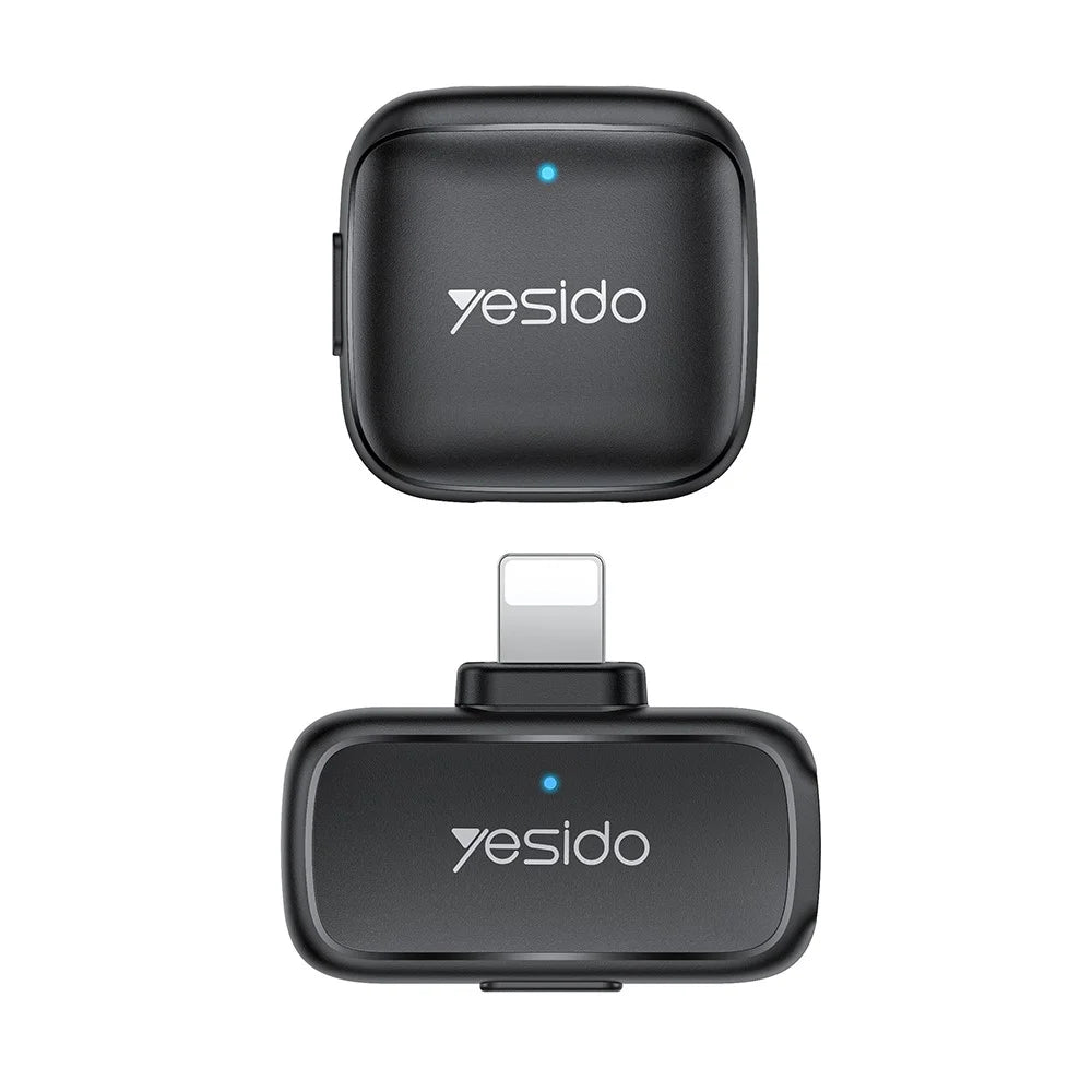 YESIDO KR26 iP Plug Mini Lavalier Microphone 2.4GHz Wireless Clip-on Mic, 1 Transmitter + 1 Receiver - Black - 6