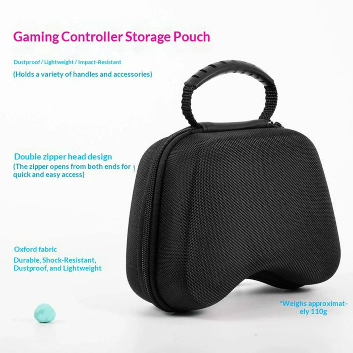Storage Pouch for Sony PlayStation 5 / Xbox Series X / Series S / Nintendo Switch Pro EVA Material Shockproof Portable Case - Black - 2