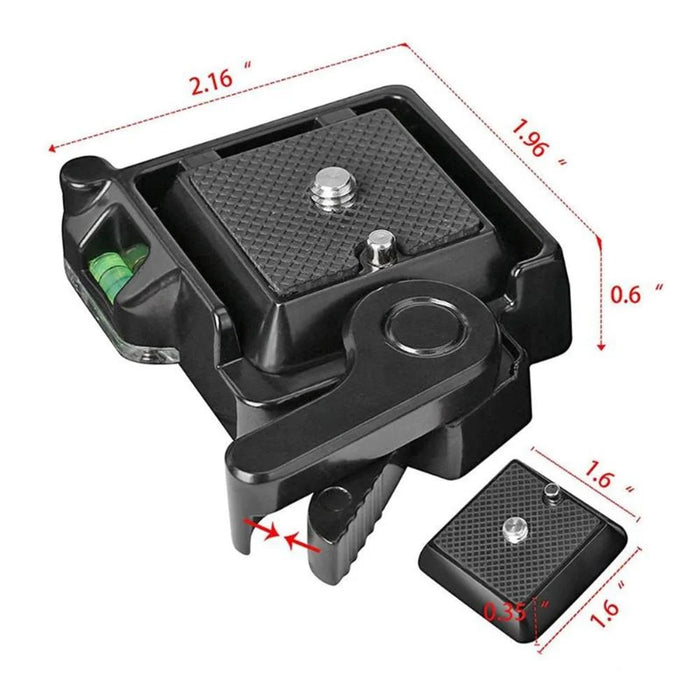 Quick Release Plate Platform Mount Base Camcorder Tripod Monopod Ball Head for DSLR Camera QR40 1/4 Screw - 6