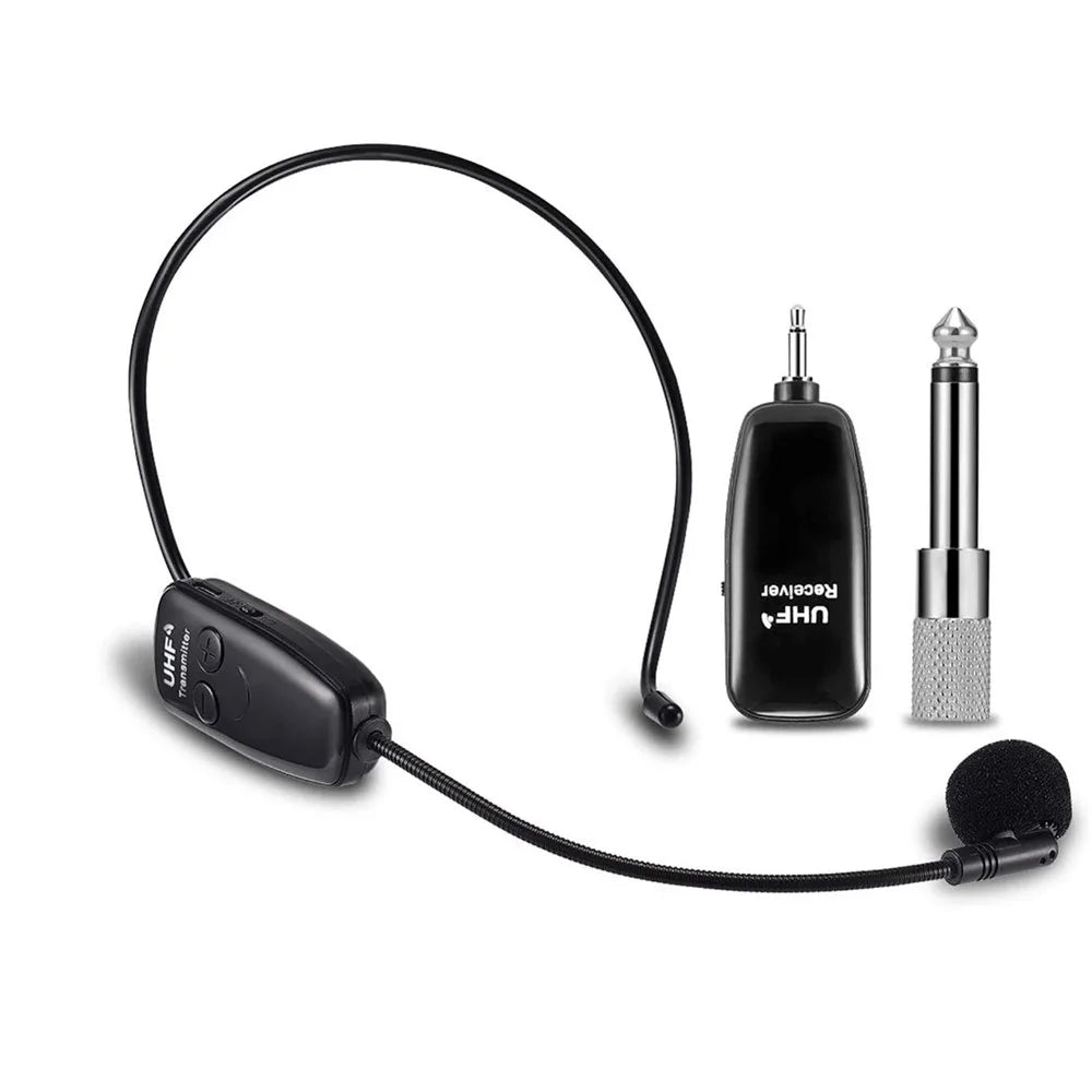 U12A Head-mounted UHF Wireless Microphone Headset Voice Amplifier Mic Speaker for Teaching Guide Lecture Meeting - 1