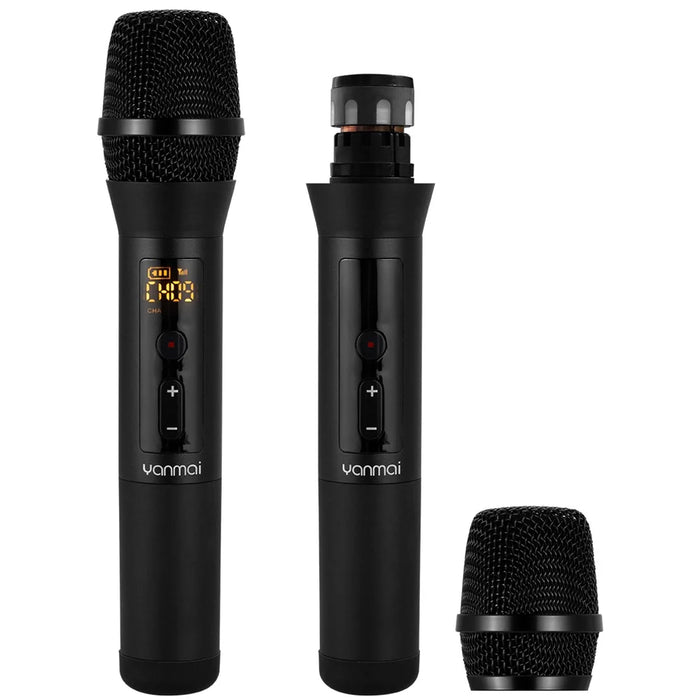 YANMAI UF8 UHF Auto Wireless Dynamic Microphone System with Receiver for Amplifier Mixer Speaker - 2