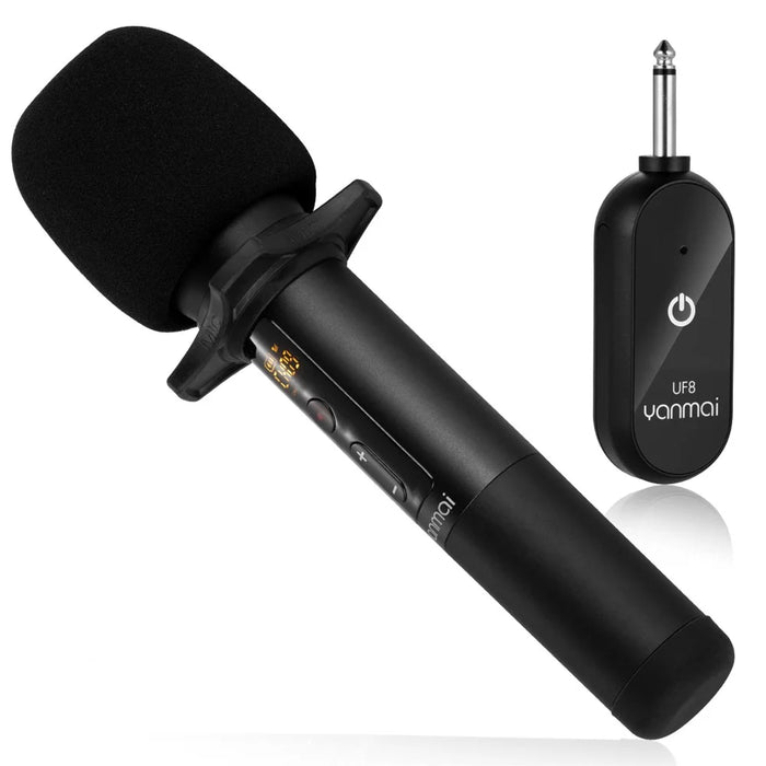 YANMAI UF8 UHF Auto Wireless Dynamic Microphone System with Receiver for Amplifier Mixer Speaker - 7