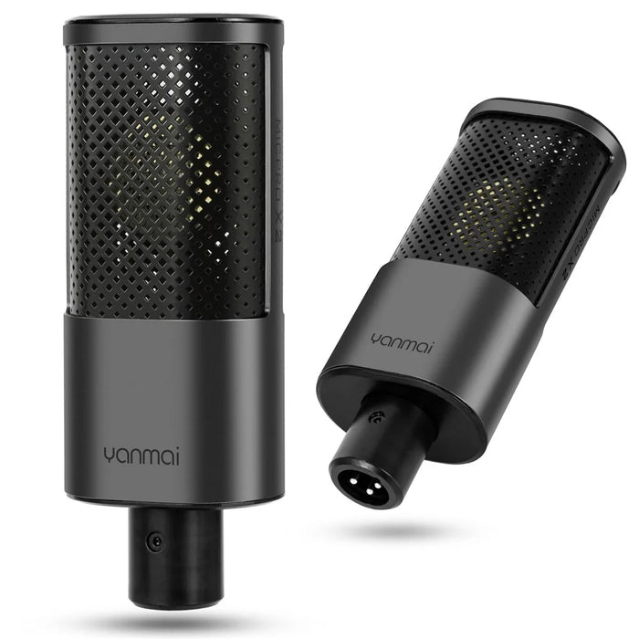 YANMAI X2 Condenser Microphone Kit Cardioid Mic Shock Mount+Foam Cap+Cable for PC Studio Recording - 4