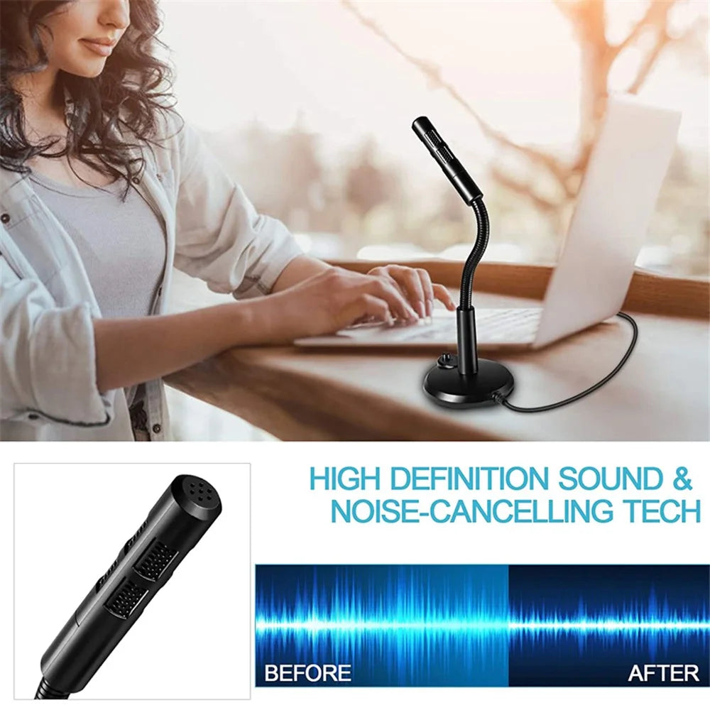USB Desktop Gooseneck Microphone Conference Game Live Streaming Microphone for Computer - 3