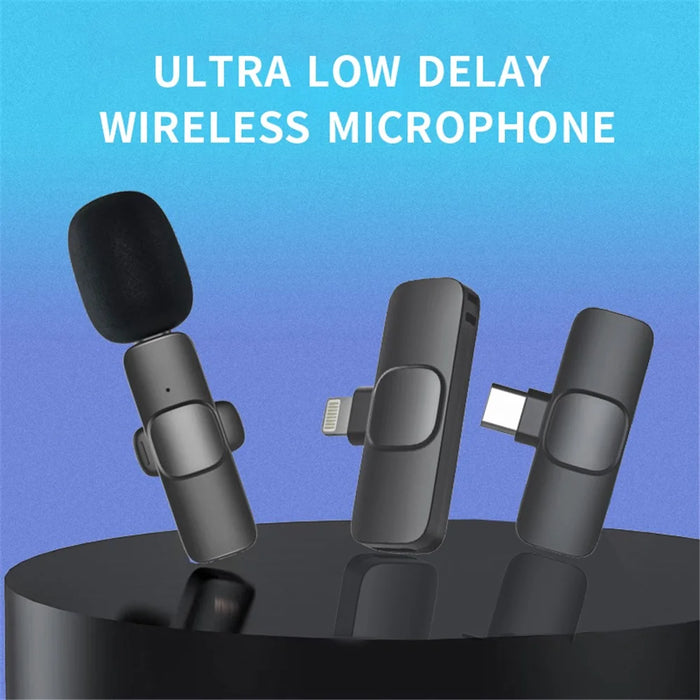 K1 Type-C Wireless Lavalier Microphone USB-C Mini Collar Clip Microphone for Video Calling Live Broadcasting - 2