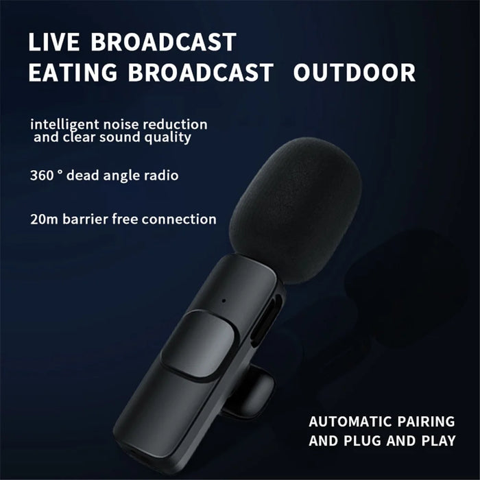 K1 Type-C Wireless Lavalier Microphone USB-C Mini Collar Clip Microphone for Video Calling Live Broadcasting - 3