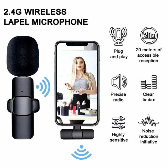 K1 Clip Microphone 2.4G Wireless Lapel Mic with Type-C Receiver for Mobile Phone Live Stream Interview Short Video - 3