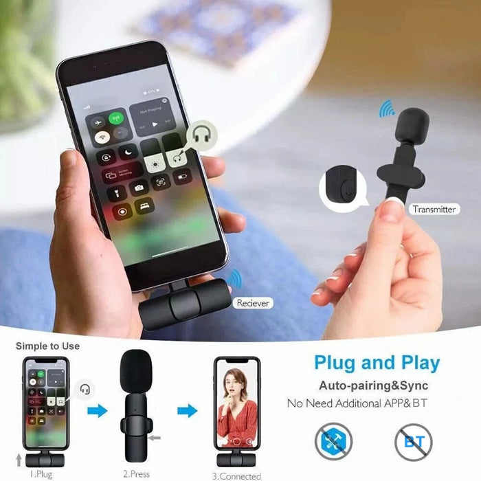 K1 Clip Microphone 2.4G Wireless Lapel Mic with Type-C Receiver for Mobile Phone Live Stream Interview Short Video - 6