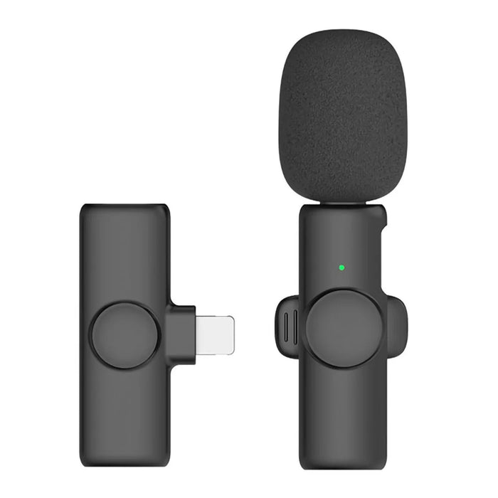 K2 2 Lavalier Microphones with 1 8-Pin Receiver Noise Reduction Live Interview Phone Recording Wireless Lapel Mic - 2