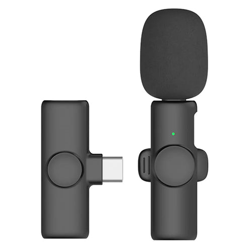 K2 Type-C Wireless Lapel Microphone Plug and Play Noise Reduction Lavalier Mic for Live Interview Mobile Phone Recording - 1