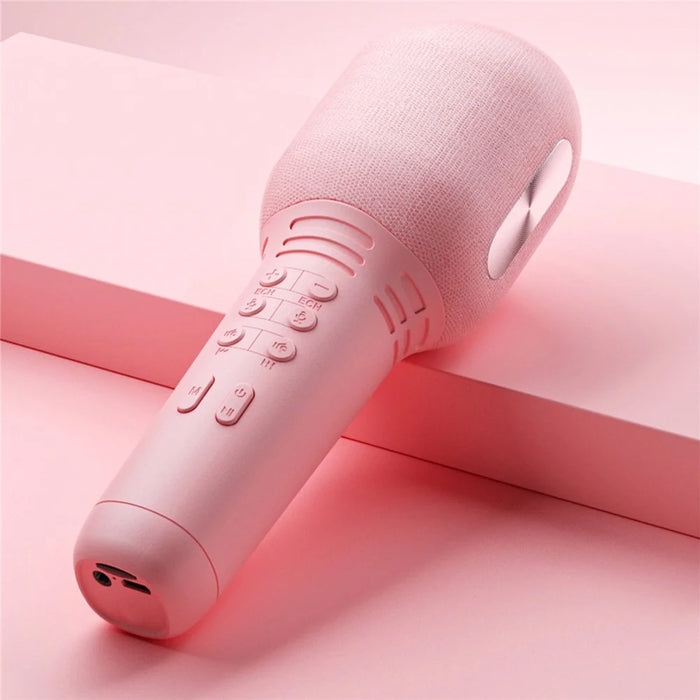 K9 Cute Kids Wireless Karaoke Microphone Home Bluetooth-compatible Handheld Music Mic - Pink - 2