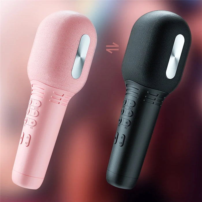 K9 Cute Kids Wireless Karaoke Microphone Home Bluetooth-compatible Handheld Music Mic - Pink - 3