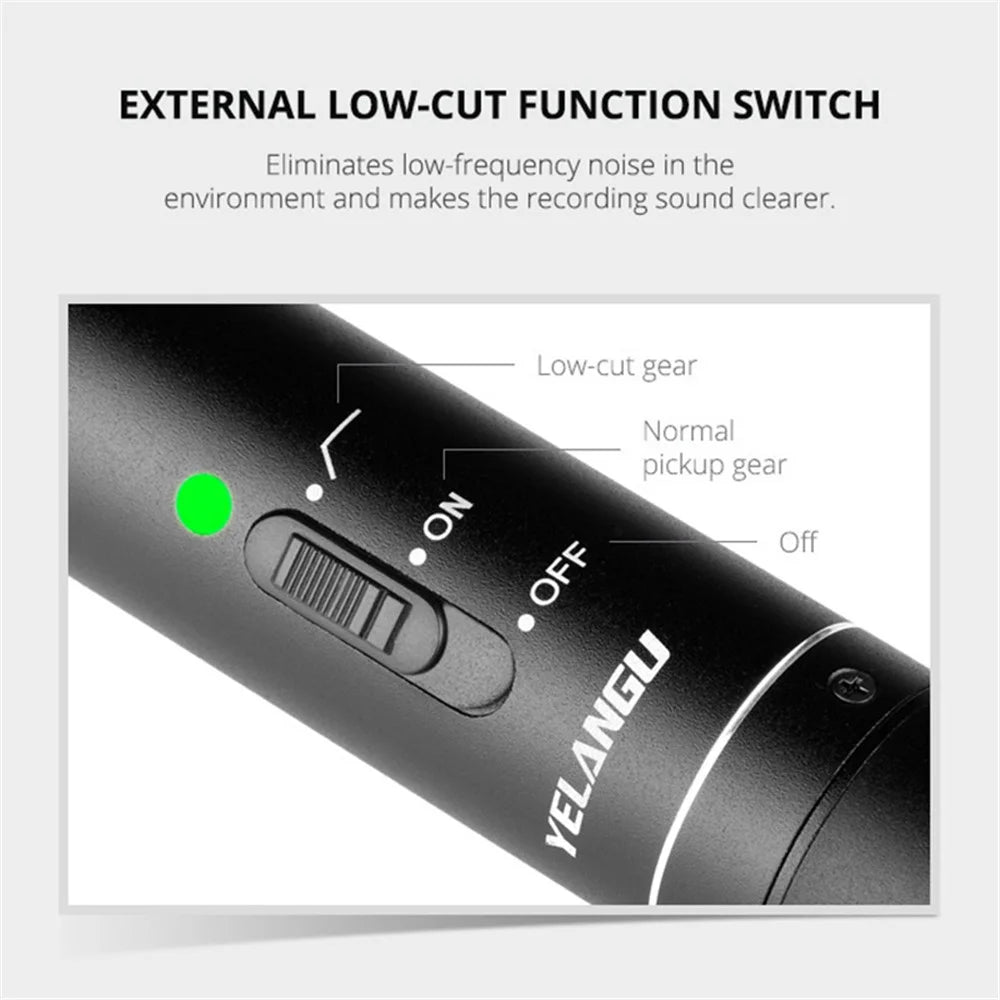 YELANGU MIC07 Professional Interview Microphone Long Distance Cardioid Pickup 3.5mm Plug for SLR Camera Record - 4