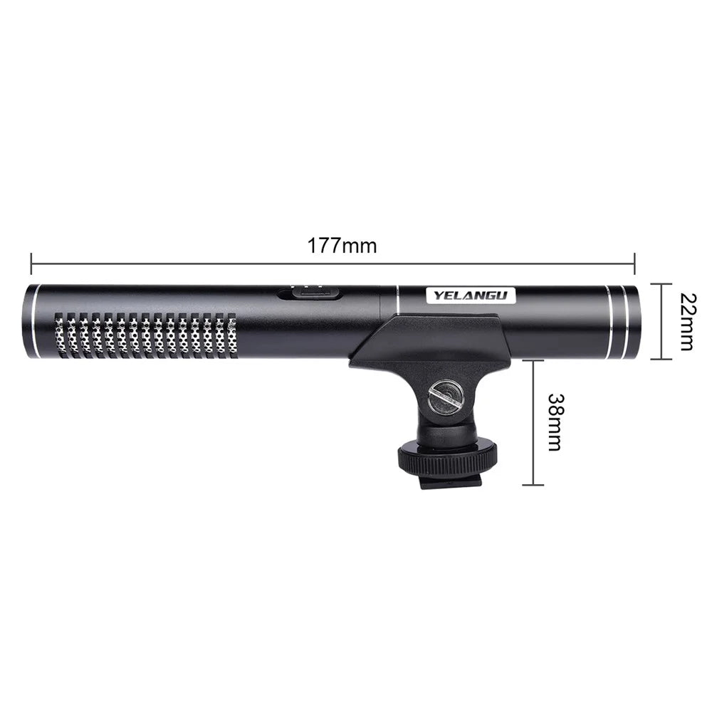 YELANGU MIC01 Condenser Microphone for Camera Recording Vocals Voice YouTube Tiktok - 7