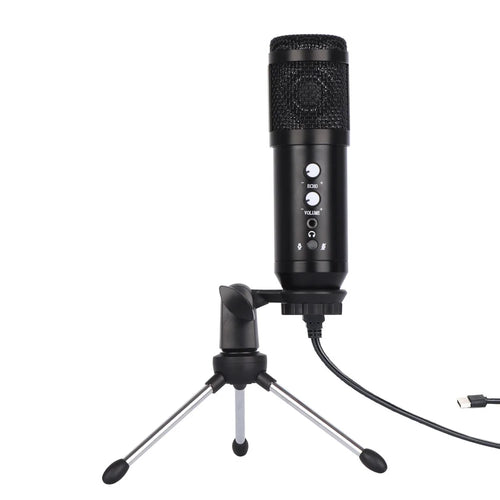 E102/192K Tripod USB Wired Condenser Microphone Professional Desktop Cardioid Mic for Recording/Singing/Teaching/Gaming/Live Broadcast - 1
