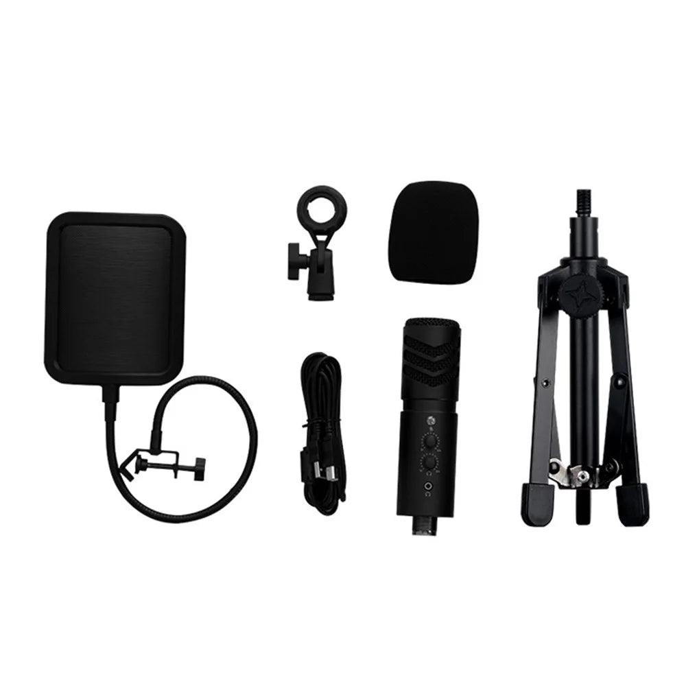 A30 Professional Studio USB Microphone Volume Adjustment Mic with Bracket for Mobile Phone Computer - 2