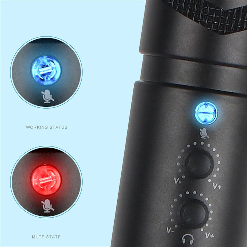 A30 Professional Studio USB Microphone Volume Adjustment Mic with Bracket for Mobile Phone Computer - 5
