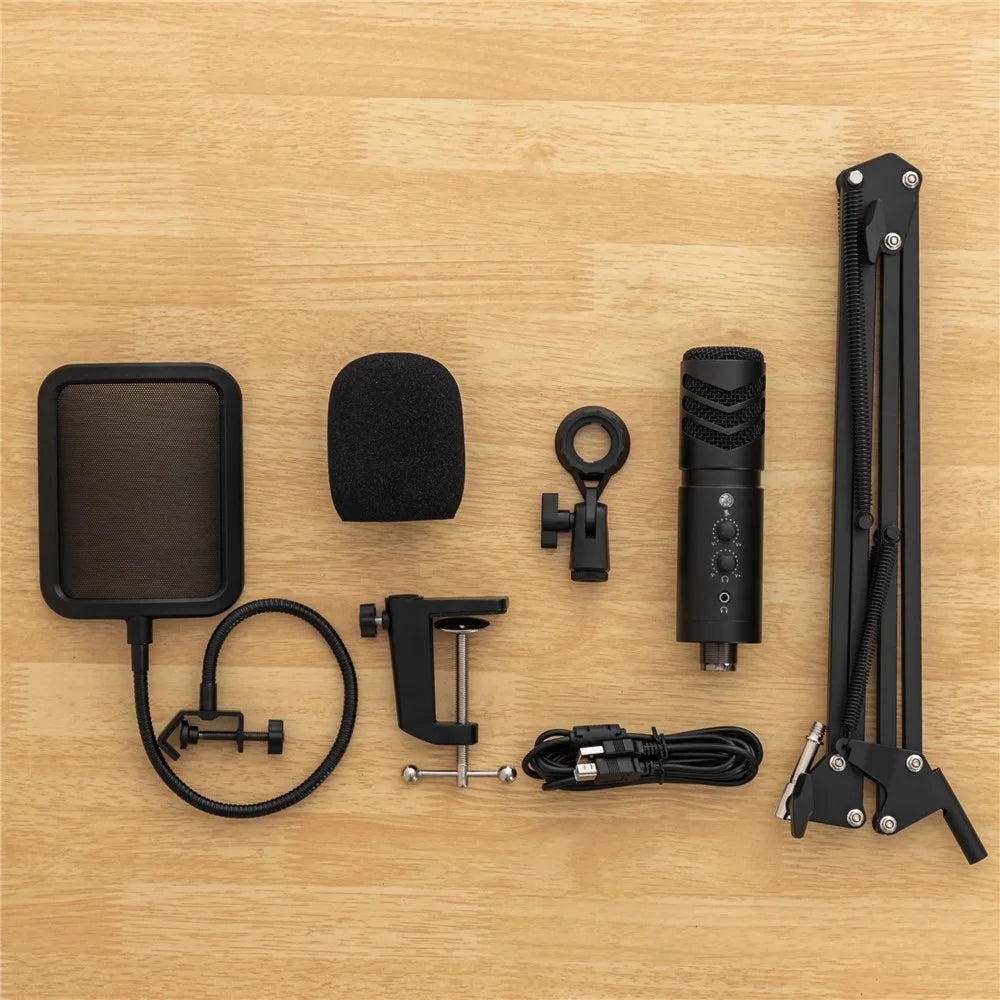 A30 Professional Studio USB Microphone Volume Adjustment Mic with Bracket for Mobile Phone Computer - 7